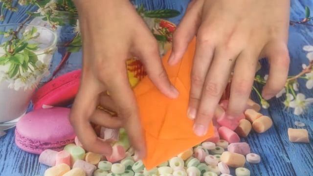 Оригами белка из бумаги. смотреть онлайн