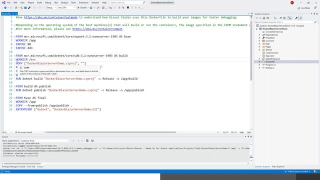Analysing the Dockerfile in the ASP.NET Core Blazor Server App - Part4 смотреть онлайн