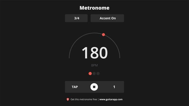 180 BPM Metronome 3/4 смотреть онлайн