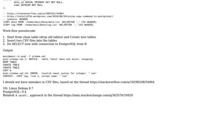 Databases: How to SELECT with two CSV files/... on PostgreSQL? (2 Solutions!!) смотреть онлайн
