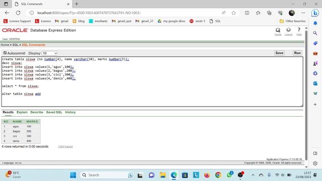 Cara membuat tabel SQL menggunakan Oracle 10g Express Edition ( How to make table SQL) смотреть онлайн