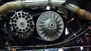 Работа Вариатора Stels Guepard,  штатно/ с фрикционным кольцом ,штифтами и пружинами.