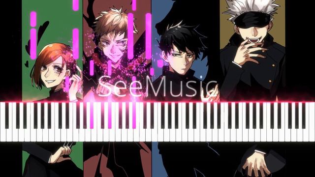 KAIKAI KITAN - JUJUTSU KAISEN OPENING (BY EVE) PIANO BY HARUKI смотреть онлайн