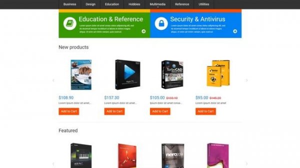 Highend Office Software VirtueMart Template - 51117