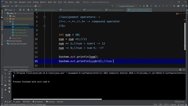 Assignment Operators in Java | Type Casting with example [HINDI] смотреть онлайн