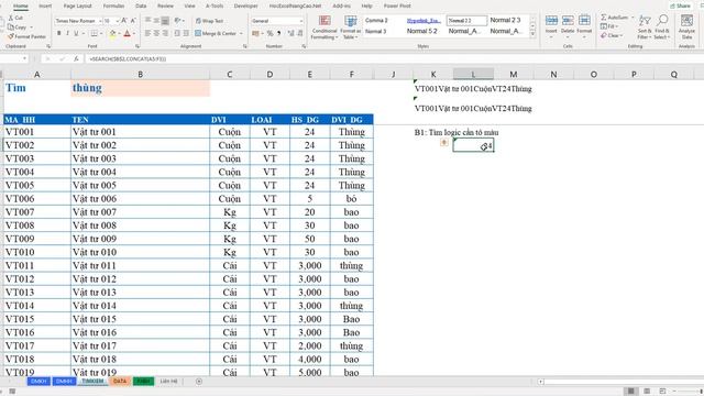 Tô màu các giá trị search tìm kiếm trên Excel như tìm kiếm Google смотреть онлайн
