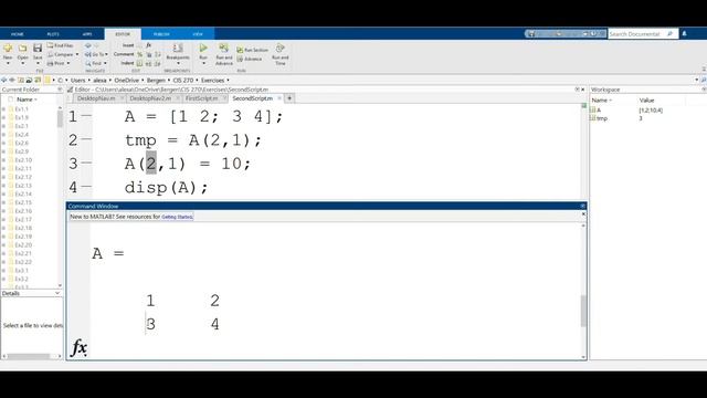 MATLAB For Engineers - Matrix Operations Part 1 смотреть онлайн
