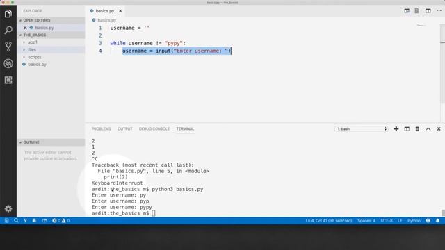 [ Python Mega Course ] video 36 While Loop Example with User Input смотреть онлайн