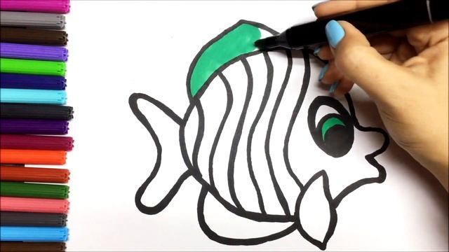 Сурет салу Балық | Сурет салып уйрену | Как нарисовать рыбу смотреть онлайн