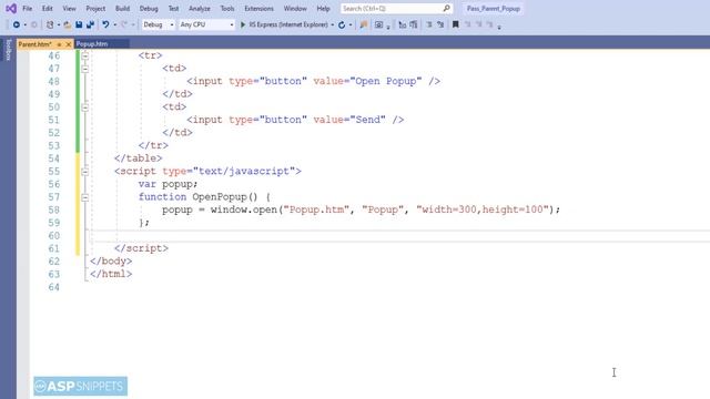 Pass (Send) value from Parent page window to Child popup window using JavaScript смотреть онлайн