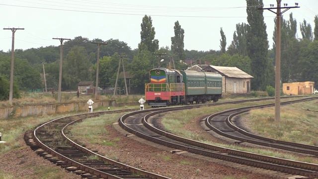 Тепловоз ЧМЭ3-2945 на ст. Злоць / CME3-2945 At Zloti Station