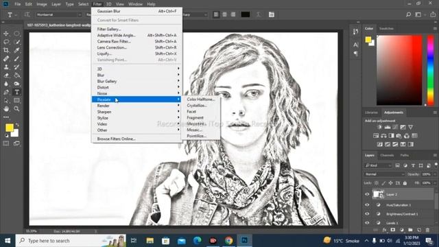 How to convert you Image into A Pencil Sketch in Photoshop. Photoshop Pencil Sketch effect tutorial смотреть онлайн