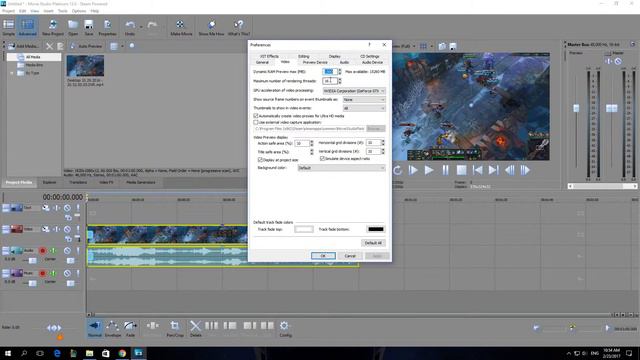 How To Change Maximum Number Of Rendering Threads In Vegas Movie Studio Platinum
