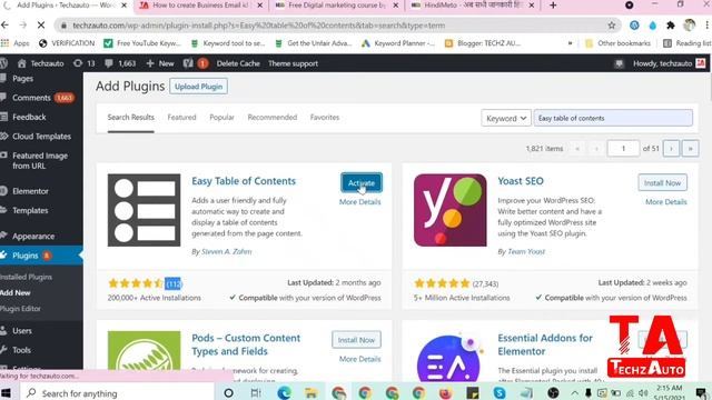 How to add Table of Content in WordPress Blog Post | In Hindi 2021 | Techzauto смотреть онлайн