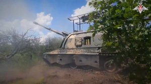 Боевая работа расчёта САУ «Мста-С»