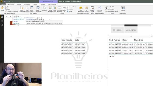 Power BI (desktop) - Diferença de dias entre datas (Row e Filter) смотреть онлайн