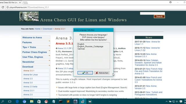 Installing Arena Chess GUI And Stockfish 10 Engine In Windows
