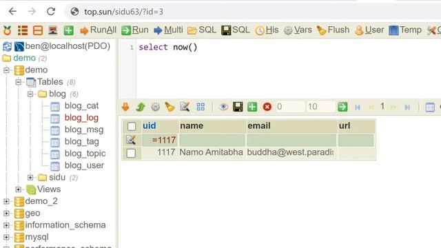 SIDU 6.3 - Database Admin Tool via web browser for MySQL PostgreSQL and SQLite смотреть онлайн