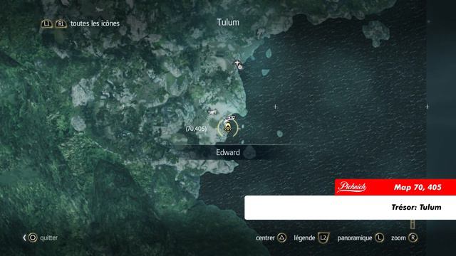 Assassin's Creed IV: Black Flag - Map 70, 405 / Cartes Aux Trésors