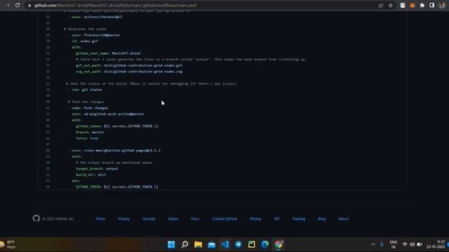 Github actions | Snake eating contribution graph|github tutorial смотреть онлайн