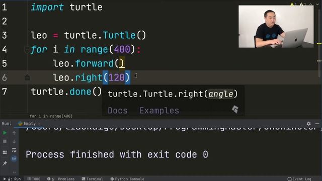 Python Turtle - Simple Spiral (Lesson 10_1) смотреть онлайн