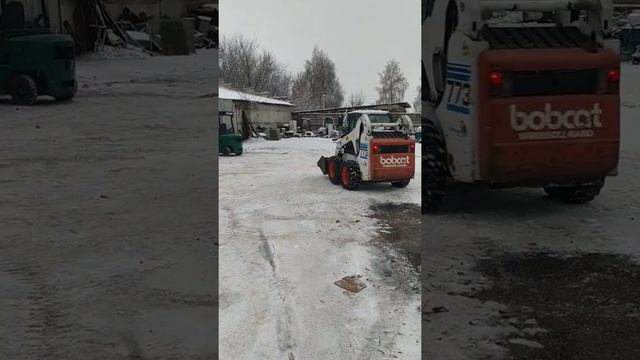 Работа минипогрузчика Bobcat 773