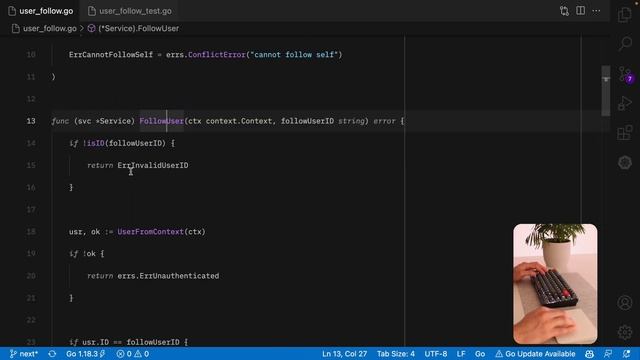 08 Golang Social Network: follow user смотреть онлайн
