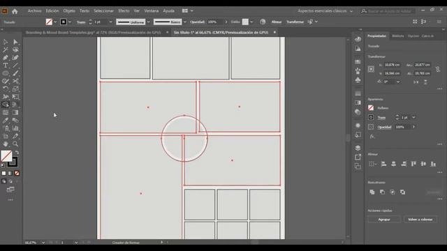 MOODBOARD O TABLERO DE INSPIRACIÓN EN ILLUSTRATOR