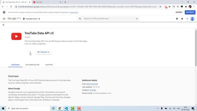 Youtube Clone in React (TypeScript) - Creating Youtube Data Api Access Key - Part 2 смотреть онлайн