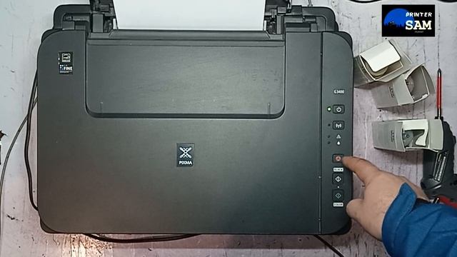 Сброс памперса Canon G3400, отказывается печатать...