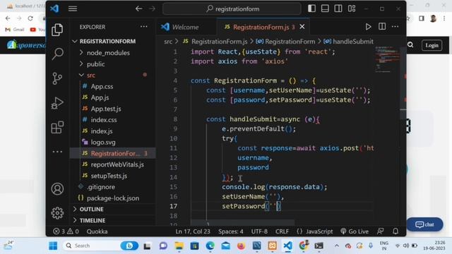 Connect React with Nodejs/Express & MySQL |Store Registration form Data in Database Part-1 Hindi смотреть онлайн