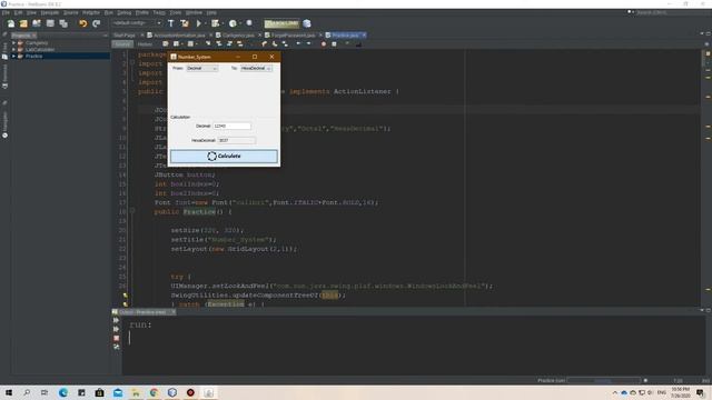 Number System Conversion in java | Number system project in java #GUI смотреть онлайн