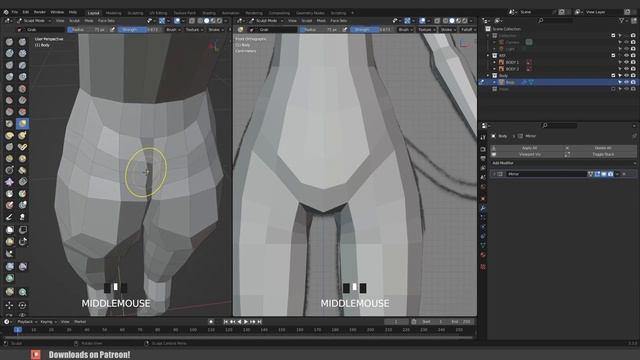 blender character modeling tutorial beginner -Part2 смотреть онлайн