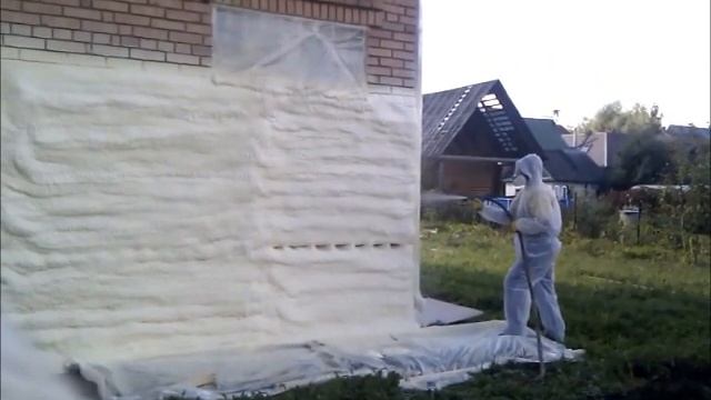 утепление кирпичного дома методом напыления ППУ смотреть онлайн