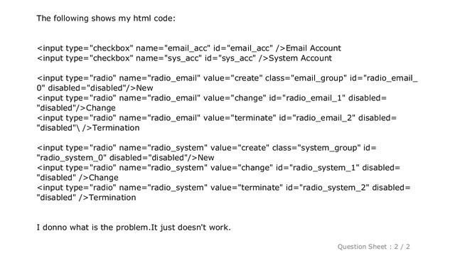 HTML : How to enable radio group by checkbox? смотреть онлайн