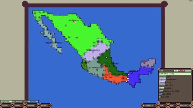 Mexican States BATTLE ROYALE - Ages Of Conflict World War Simulator