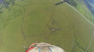 Прыжок с парашютом первый раз, вид от первого лица. Parachute jump first one