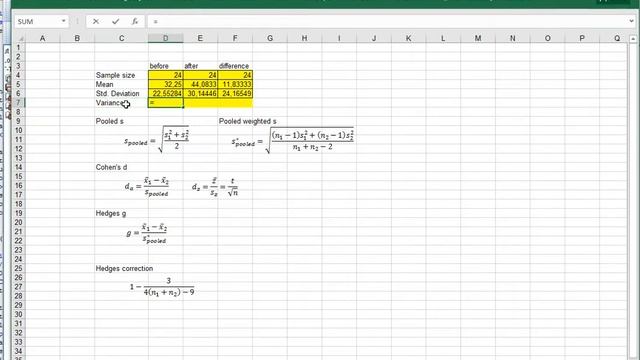 SPSS and Excel - Cohen's d, Hedges g, and Hedges correction смотреть онлайн