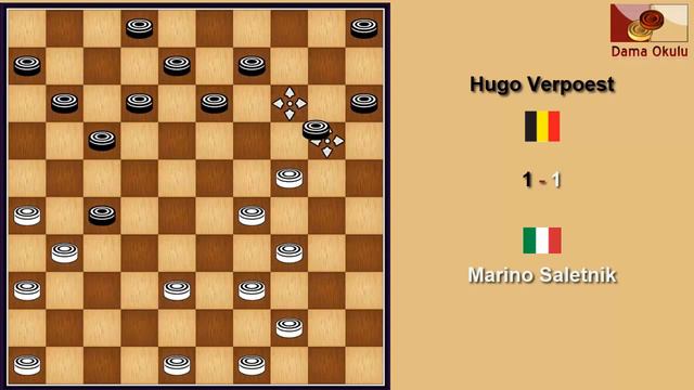 Marino Saletnik (ITA) - Hugo Verpoest (BEL). Draughts World Championship. 1964. смотреть онлайн