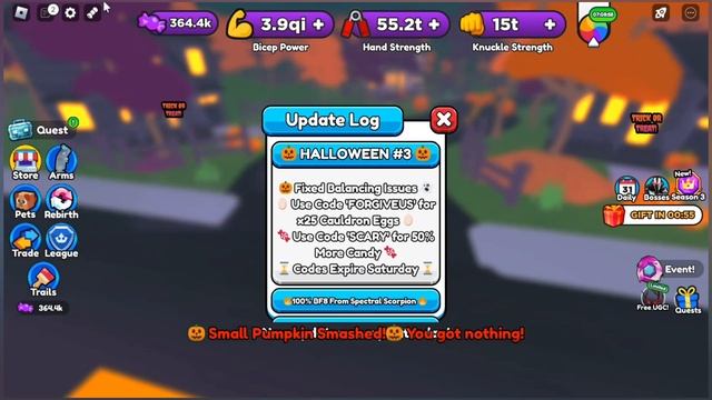 *NEW* Arm Wrestling Simulator Update! Halloween Part 3! l Arm Wrestle Simulator Roblox смотреть онлайн