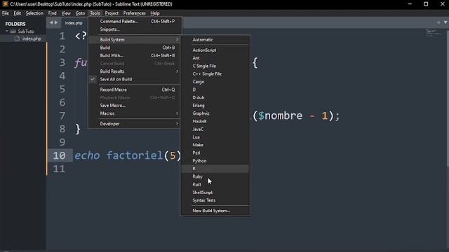 Comment exécuter PHP avec Sublime Text? смотреть онлайн