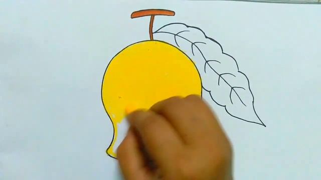 Mango Drawing || How to Draw Mango Step by Step || Mango Drawing Colour || Fruits Drawing смотреть онлайн