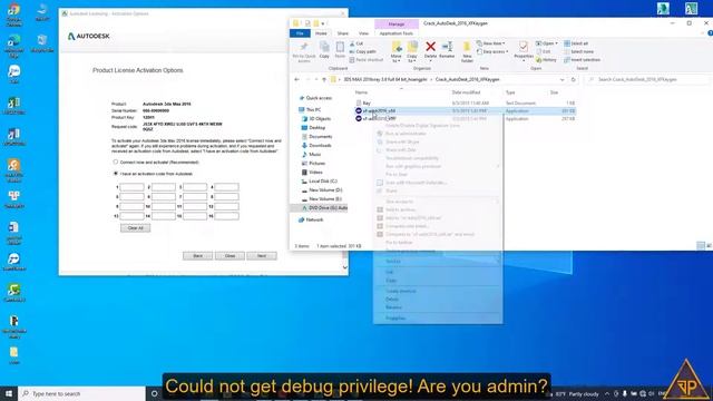 3DS Max I Lỗi Could not get debug privilege! Are you admin ? Autodesk 3D Max 2016 смотреть онлайн