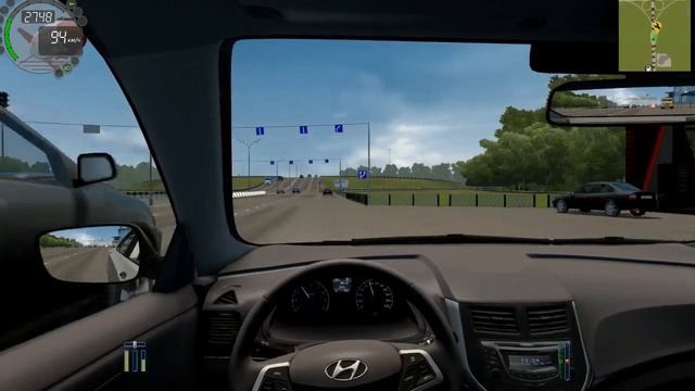 City Car Driving Hyundai Solaris 1 6 120hp Normal Driving смотреть онлайн