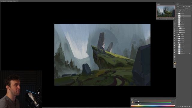 This is How I Paint a Fantasy Environment Concept Art! Digital Painting Tutorial смотреть онлайн