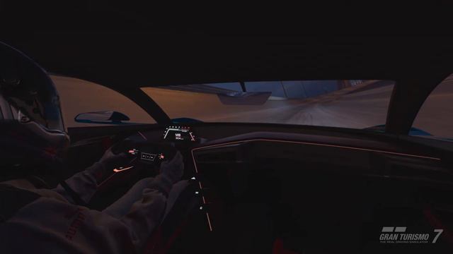 Gran Turismo 7 Audi VGT driving at night PS5 смотреть онлайн