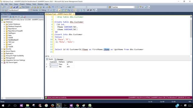 Understand Column Alias in Select Query in SQL Server - SQL Server / TSQL Tutorial Part 115 смотреть онлайн
