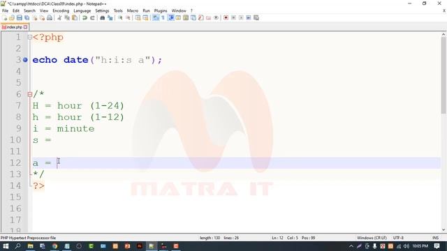 php programming function | web Development | Class 09 | MATRA IT смотреть онлайн