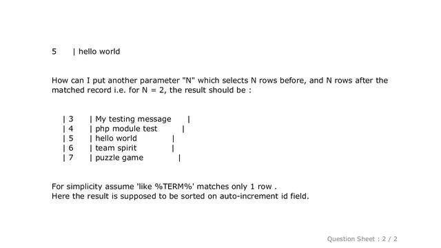 MySQL : SELECT N rows before and after the row matching the condition? смотреть онлайн