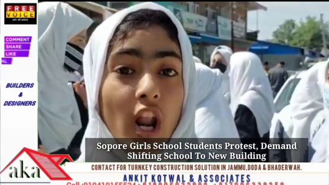 Sopore Girls School Students Protest, Demand Shifting School To New Building. смотреть онлайн
